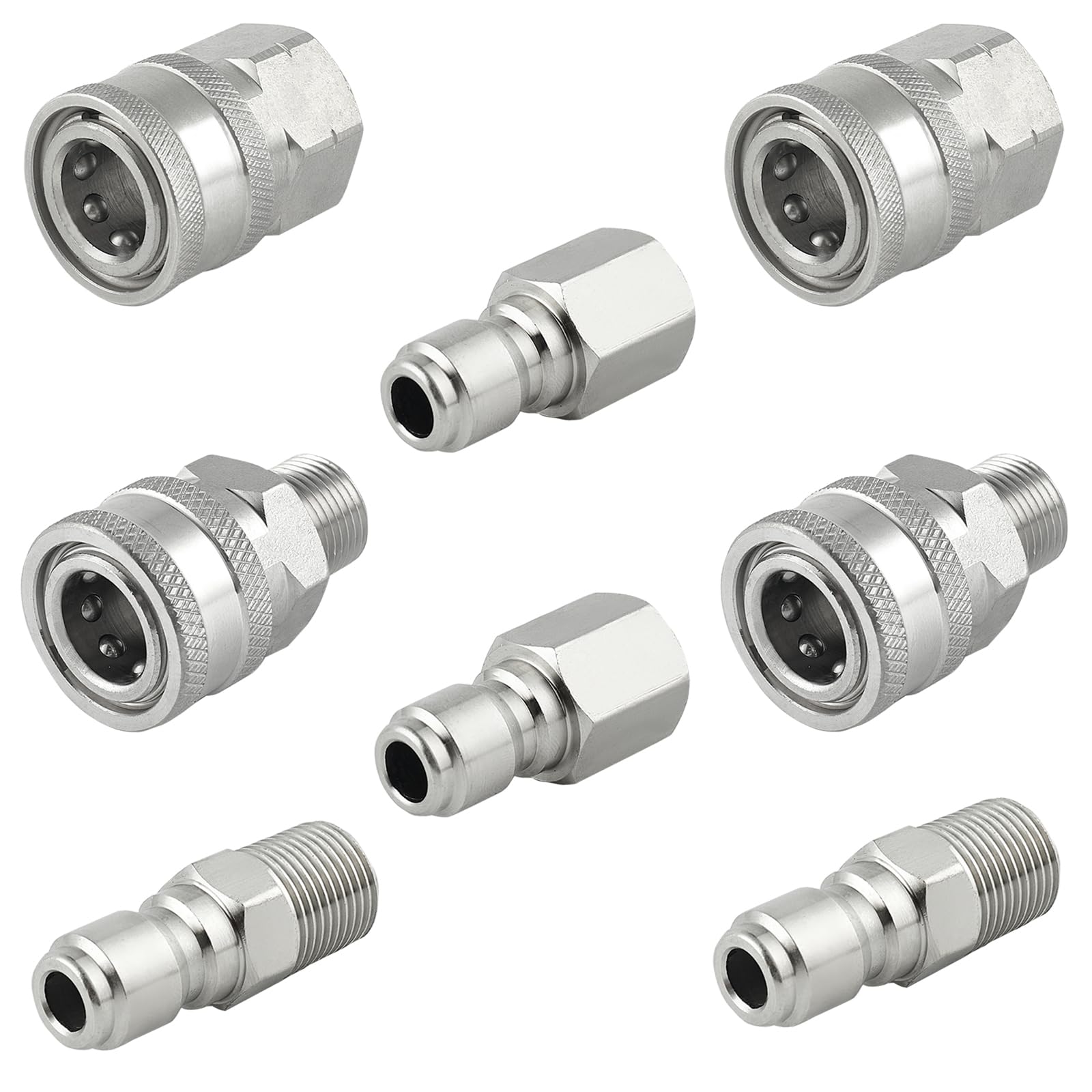 Raincovo adaptadores frontal del juego mostrando piezas y acabado resistente