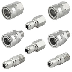 Raincovo adaptadores frontal del juego mostrando piezas y acabado resistente