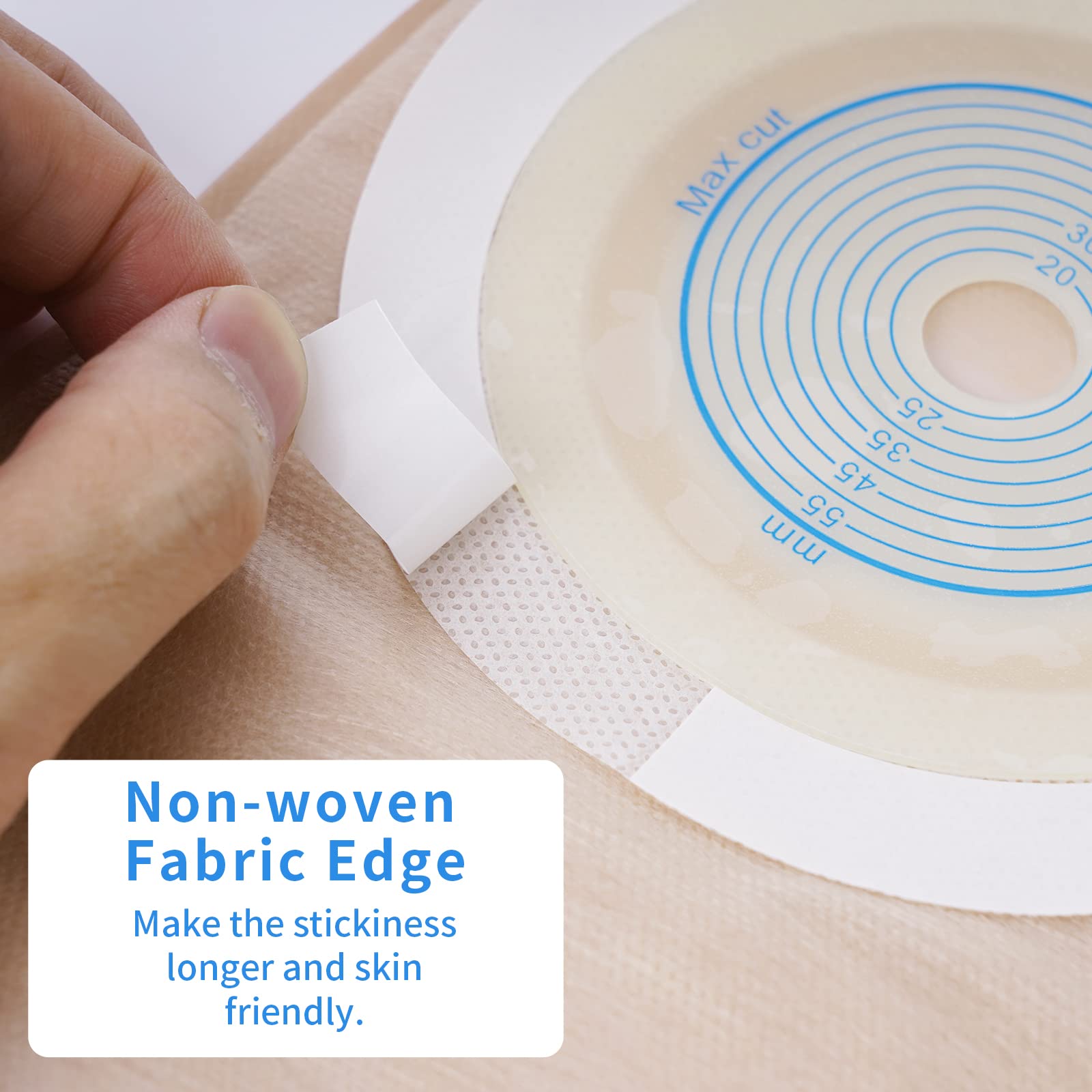 Rainlotus pouch next to ruler showing cut-to-fit sizing range