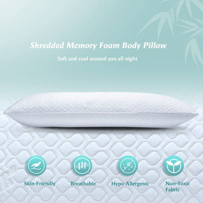 Rainmr body pillow in use by side sleeper, shows hip and knee alignment support