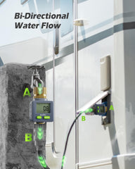 RAINPOINT 180-degree flip LCD screen showing readings, easy-to-read angle adjustment
