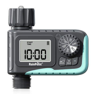 RAINPOINT front view mounted on faucet showing compact design and easy install benefit