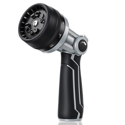 RAINPOINT nozzle front view showing solid metal body and durable build benefits
