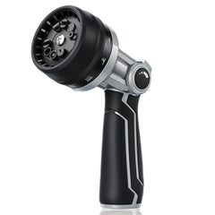 RAINPOINT nozzle front view showing solid metal body and durable build benefits