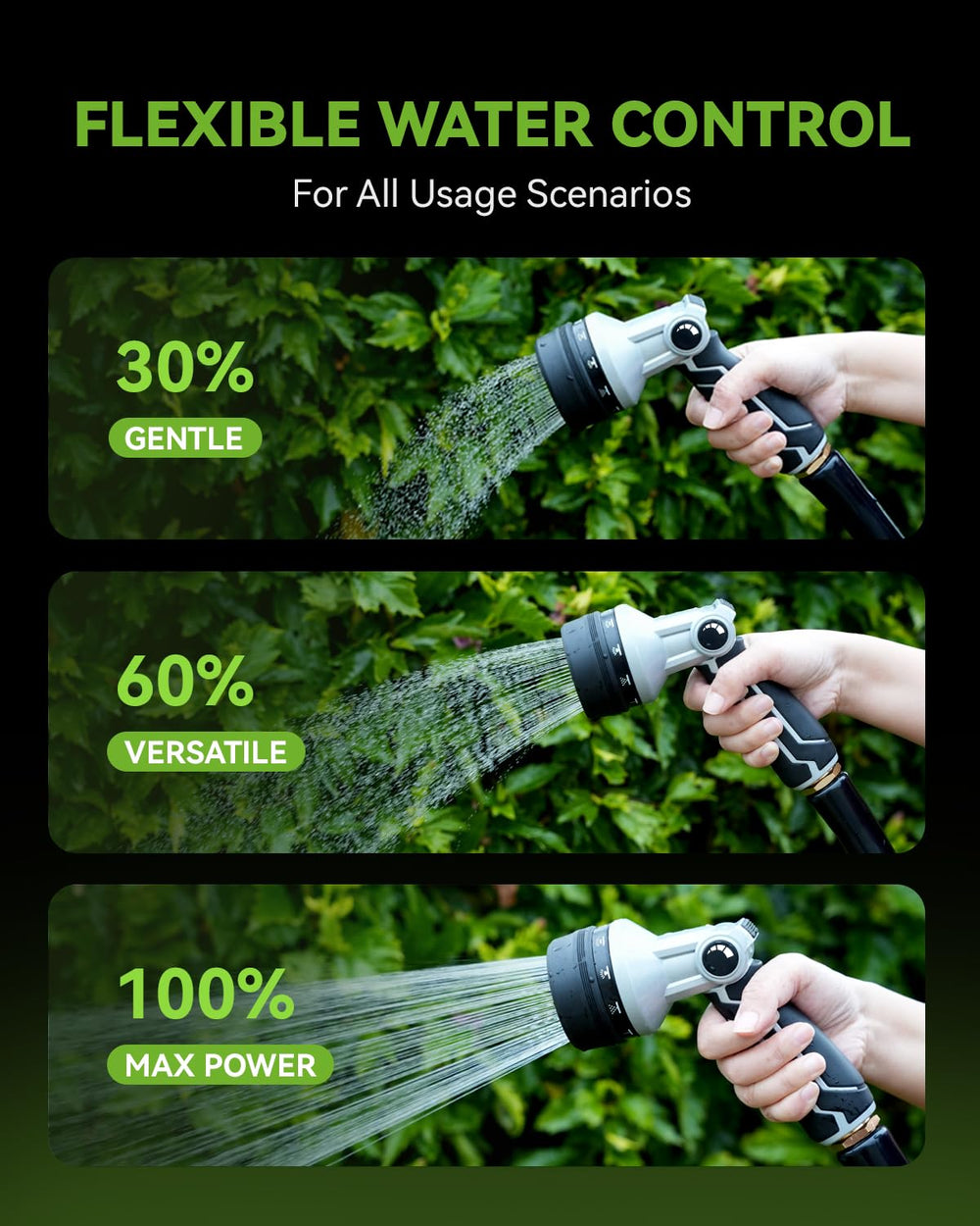 RAINPOINT nozzle delivering powerful jet stream for efficient patio cleaning