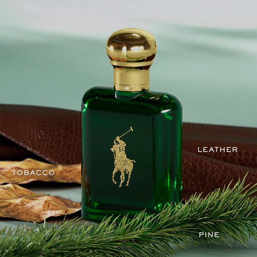 Ralph Lauren close-up of brass cap and glass texture highlighting tactile quality and vintage feel