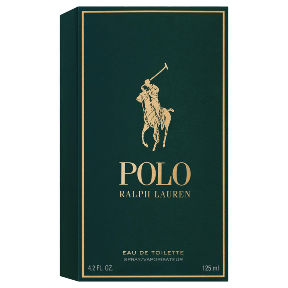 Ralph Lauren lifestyle image of man applying cologne at chest conveying confidence and everyday wear