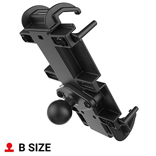 RAM MOUNTS primer plano del resorte y agarre mostrando inserción rápida