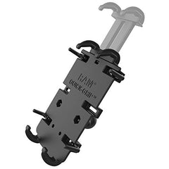 RAM MOUNTS soporte Quick-Grip XL montado en moto para navegación segura