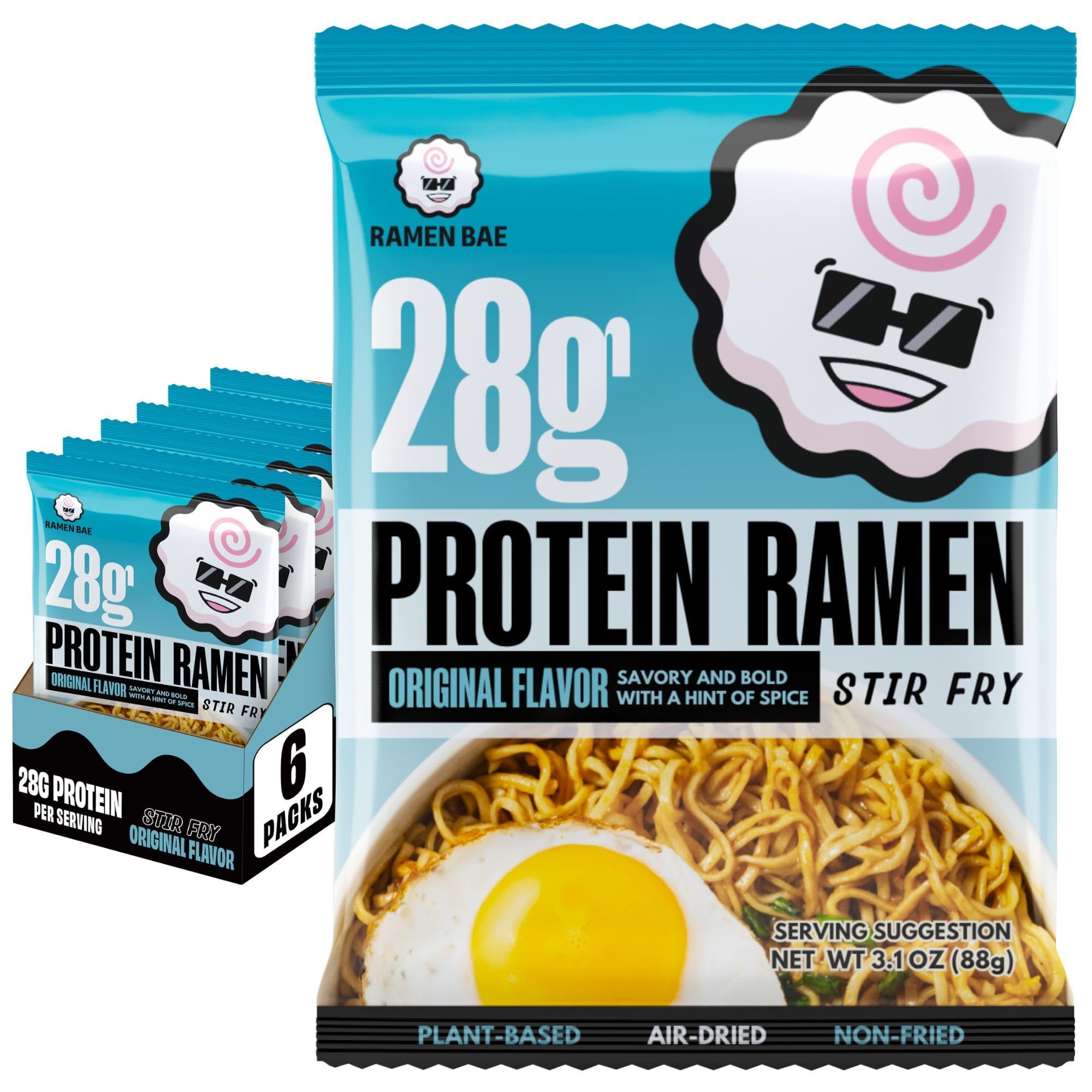 Ramen Bae paquete frontal mostrando seis unidades y beneficio conveniencia