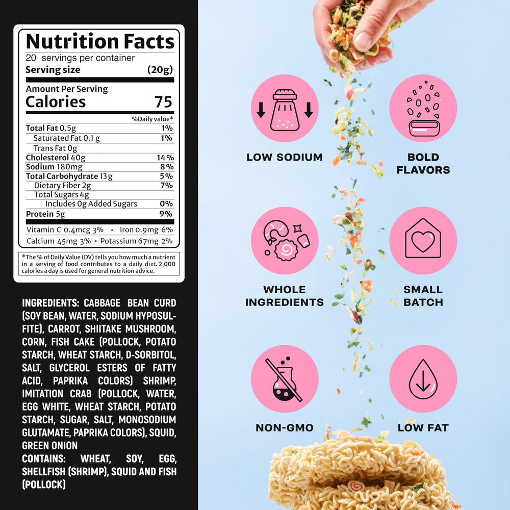 Ramen Bae toppings añadidos a un tazón de ramen para mayor satisfacción