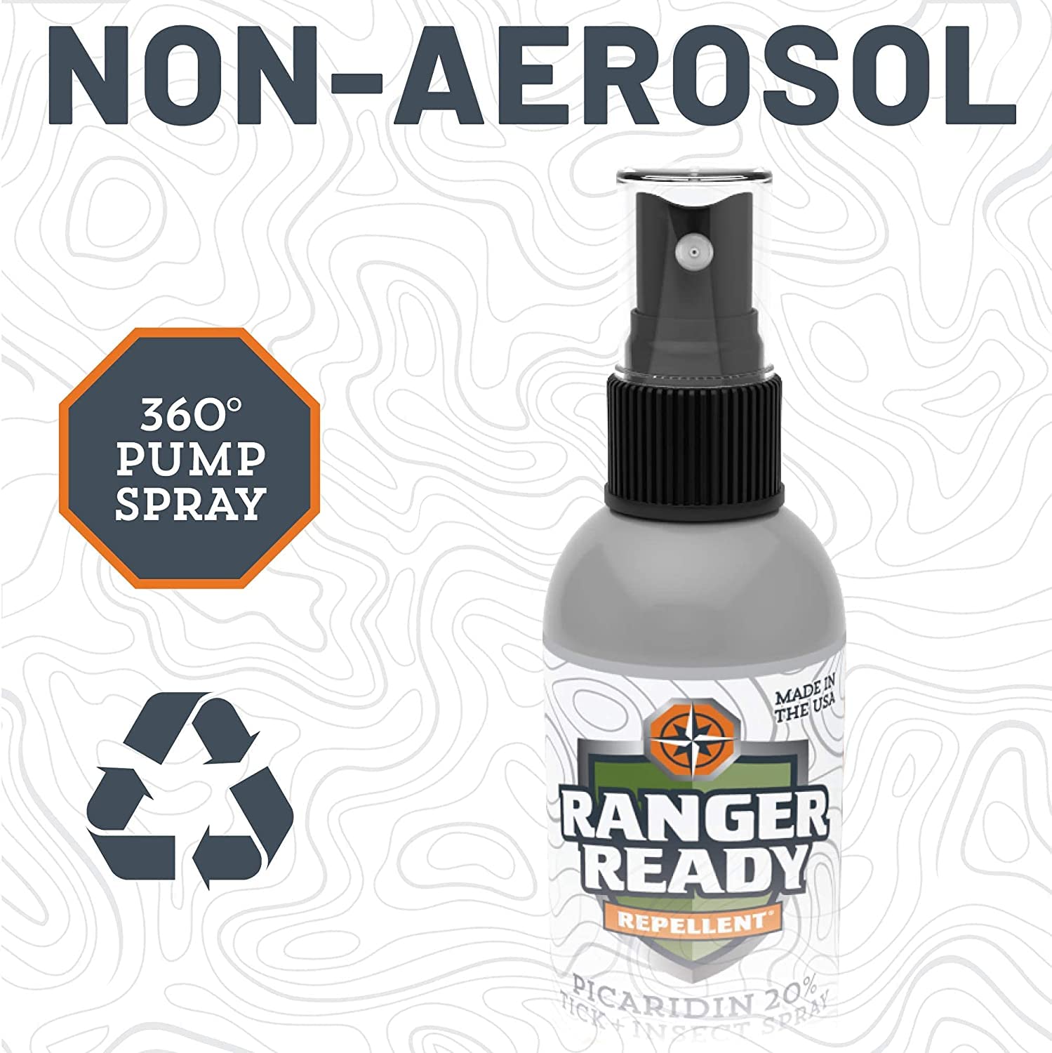 Ranger Ready pulverizando sobre brazo, protección completa sin aerosol