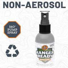 Ranger Ready pulverizando sobre brazo, protección completa sin aerosol
