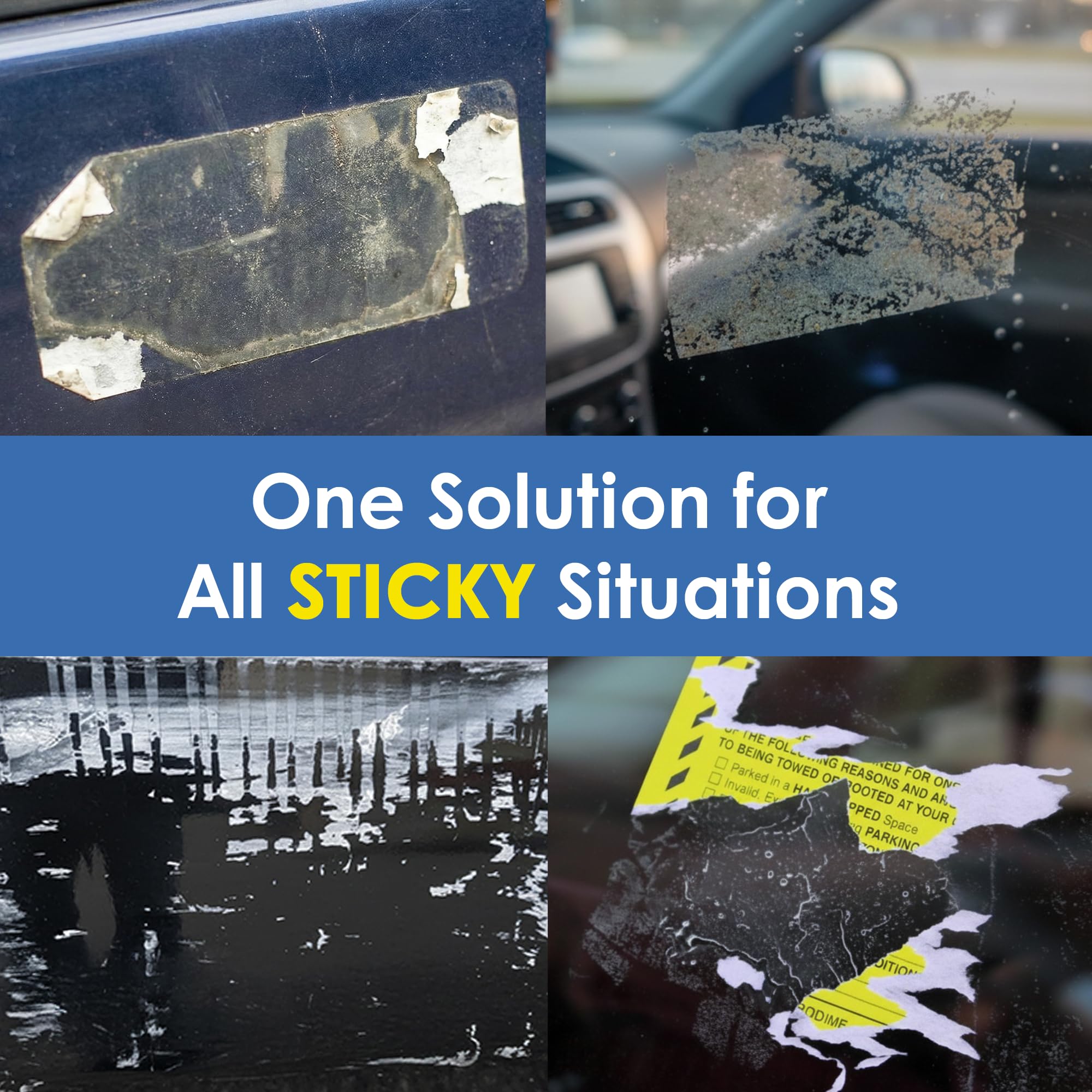 Rapid Tac before and after adhesive removal showing clean restored surface