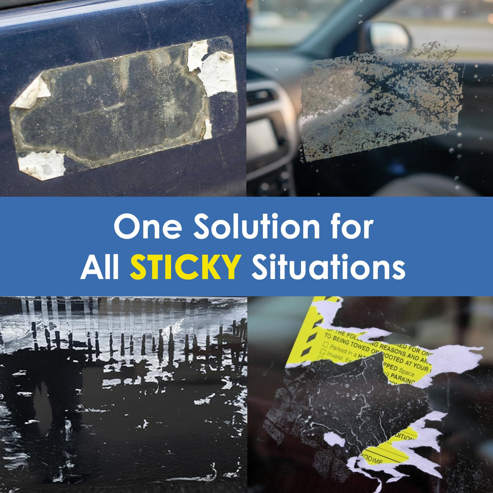 Rapid Tac before and after adhesive removal showing clean restored surface