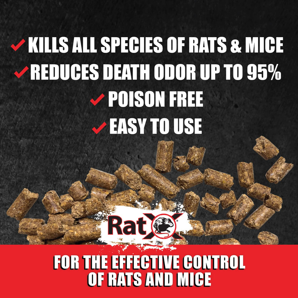 RatX pellets en granero protegidos, seguros para ganado cercano