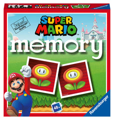 Ravensburger caja frontal Memory Super Mario mostrando diseño y portabilidad