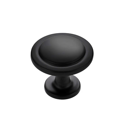 Ravinte matte black knob front view showing clean design and easy grip