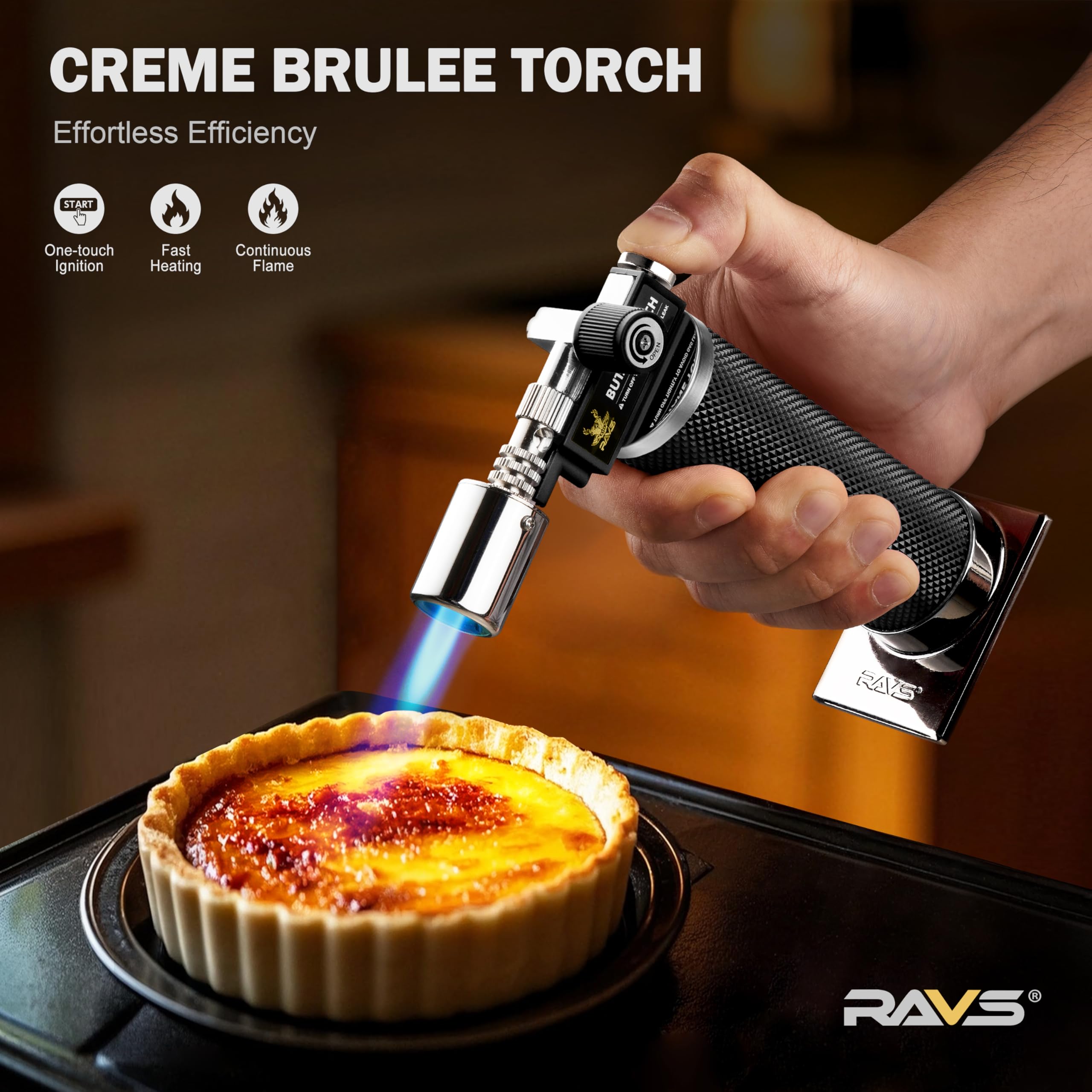 RAVS boquilla cerámica en primer plano para llama estable y potente