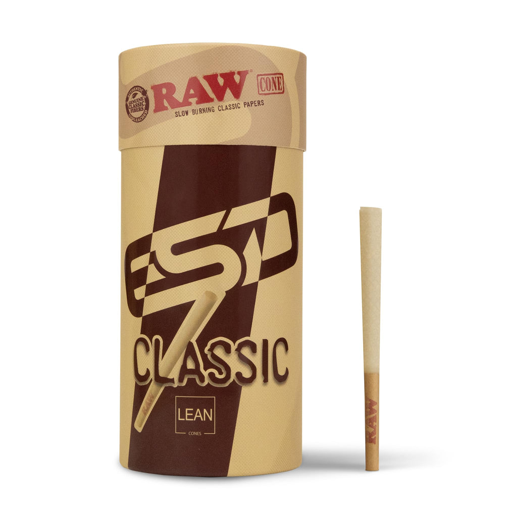 RAW paquete frontal mostrando 100 conos y beneficios de portabilidad