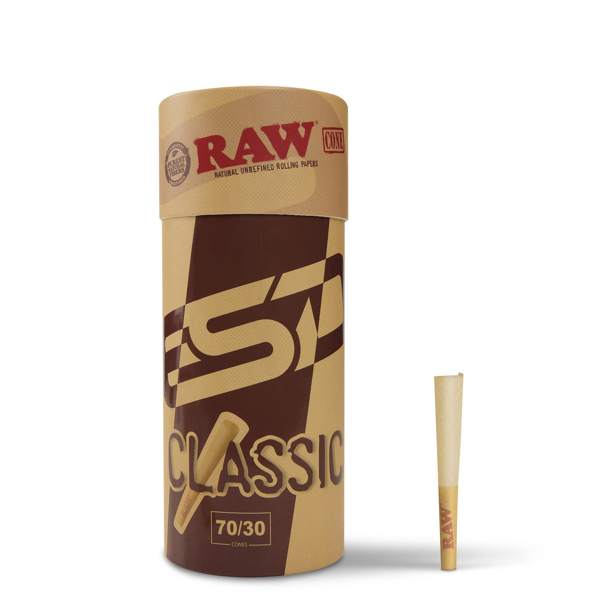 RAW empaque frontal del paquete de 150 conos fácil de transportar y almacenar
