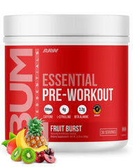 RAW envase frontal Fruit Burst mostrando diseño y cantidad de servicios