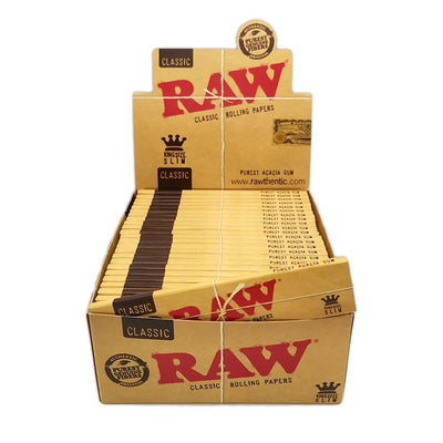 RAW imagen frontal de la caja completa mostrando 50 packs y ahorro