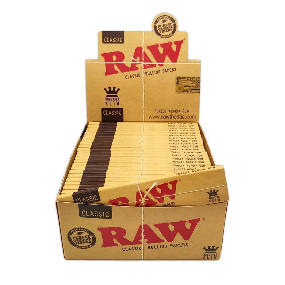 RAW imagen frontal de la caja completa mostrando 50 packs y ahorro