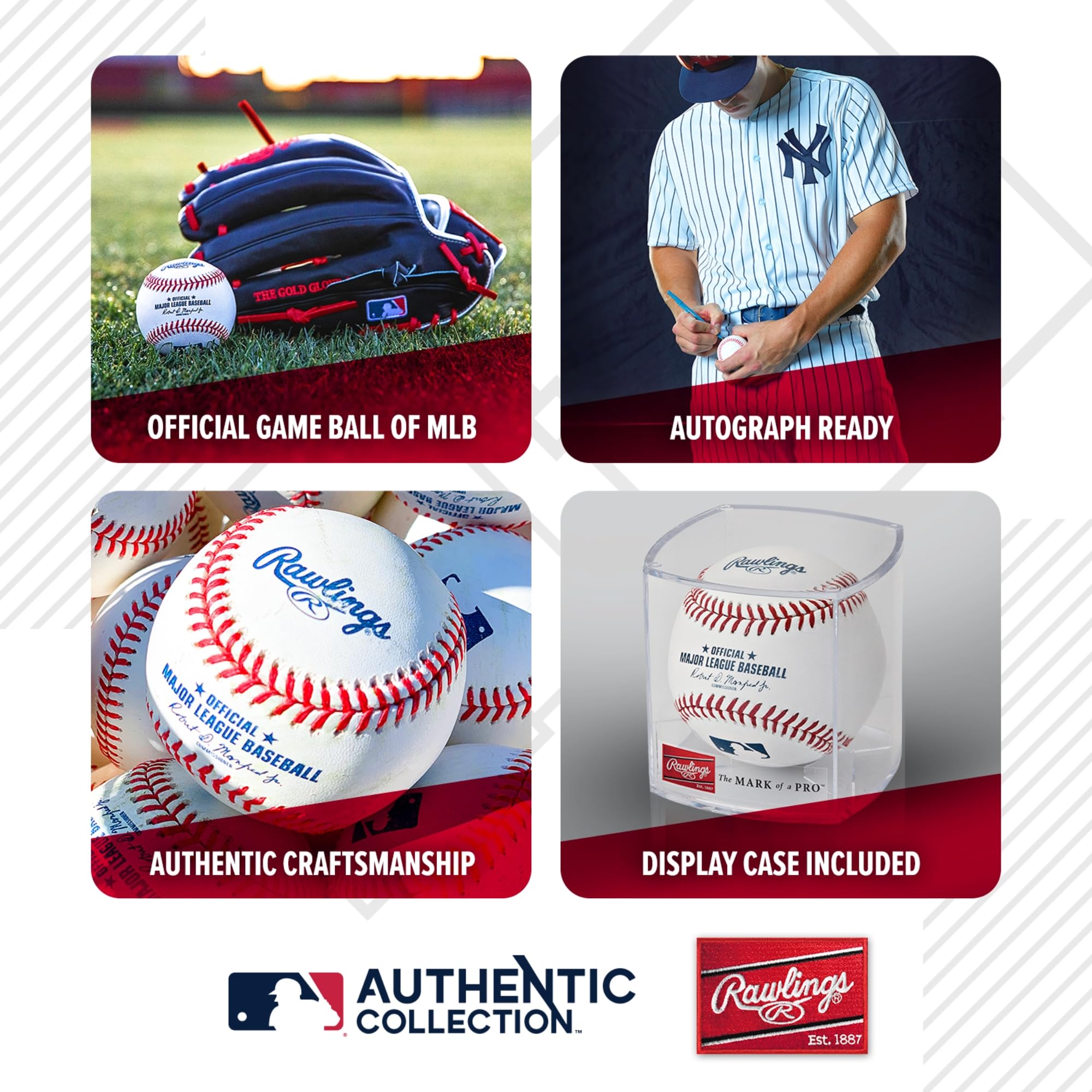 Rawlings primer plano de textura de cuero y costuras que destaca calidad y durabilidad