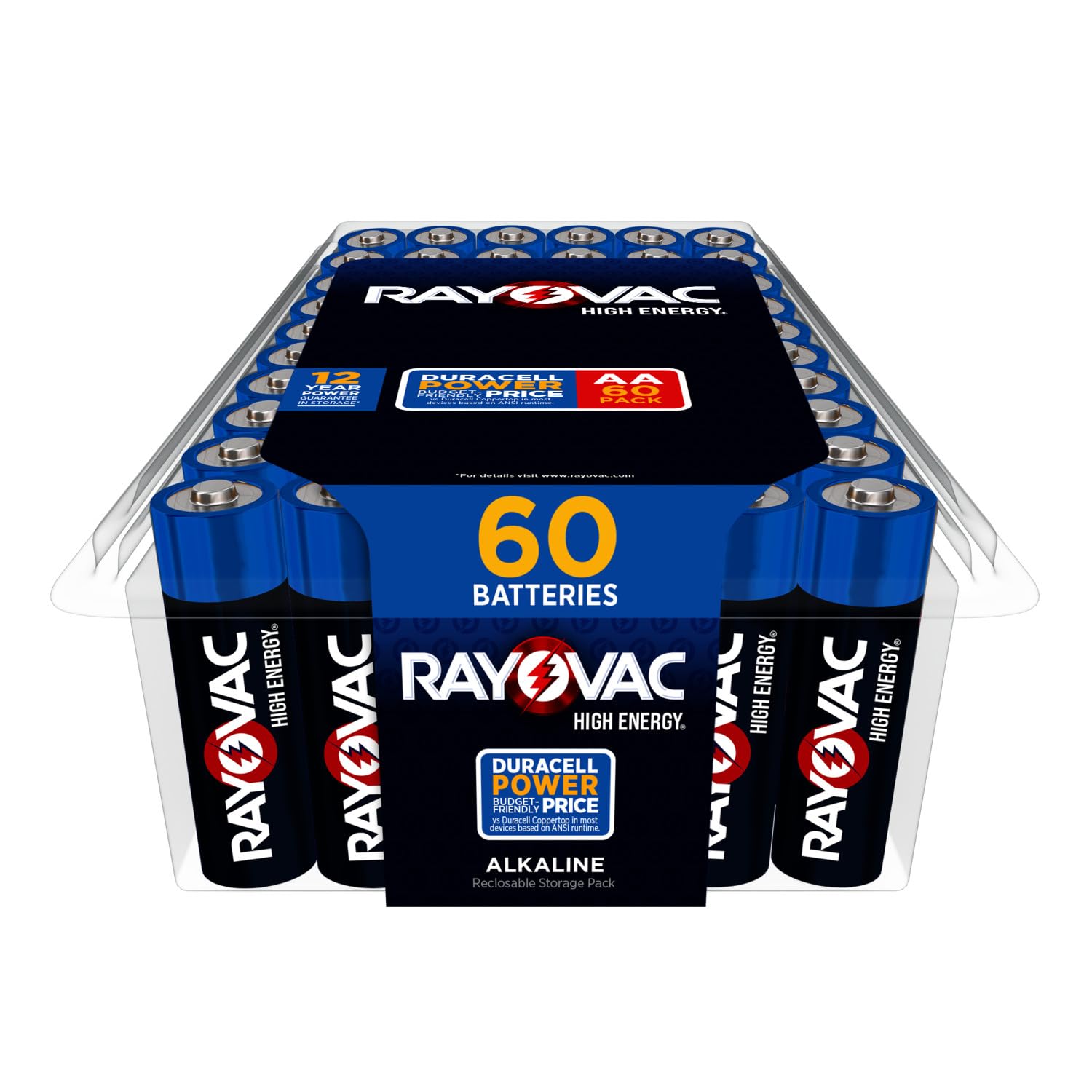 Rayovac AA batteries stored in a kit for long-term readiness
