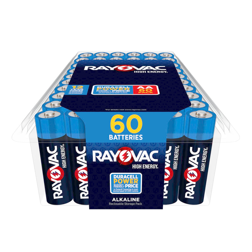 Rayovac AA batteries stored in a kit for long-term readiness