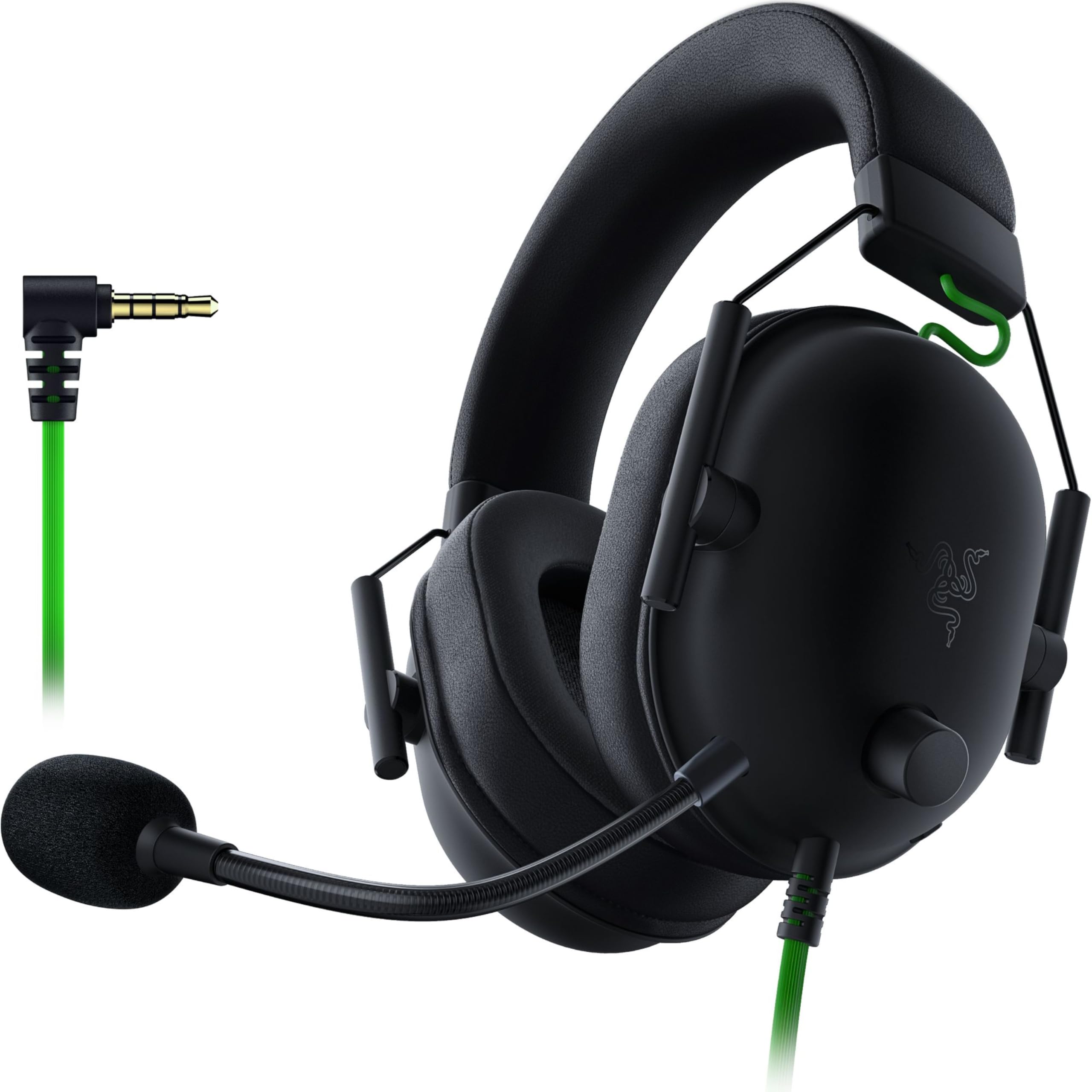 Razer BlackShark V2 X vista frontal mostrando diseño cerrado y confort