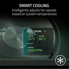 Razer cooling pad pressure chamber closeup with foam seal improving air pressure
