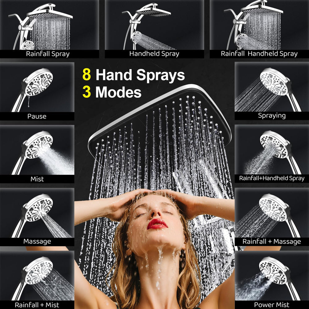 Razime cabezal cuadrado 12 pulgadas vista superior para lluvia envolvente
