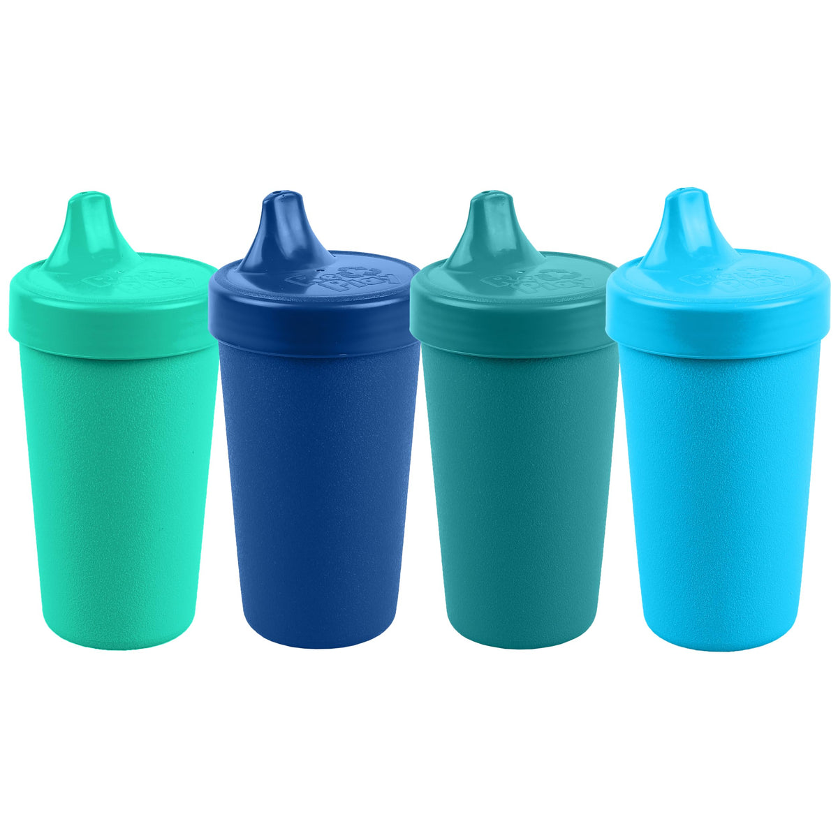 Re-Play vaso frontal True Blue mostrando diseño y tapa, práctico para padres