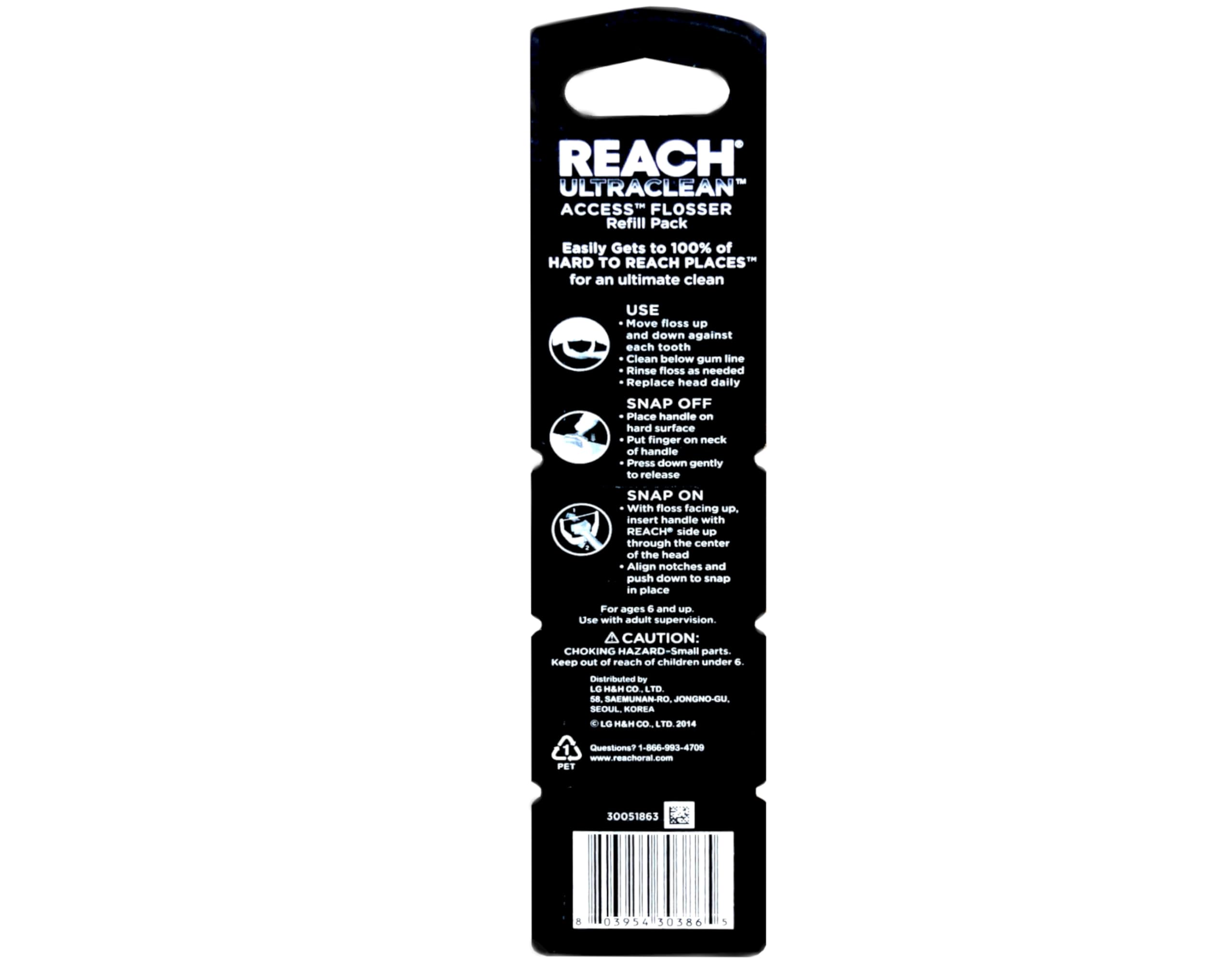 REACH escena de baño mostrando el flosser listo para la rutina diaria