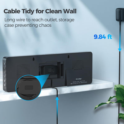 REACHER next to a chair to show scale and long-distance visibility benefit