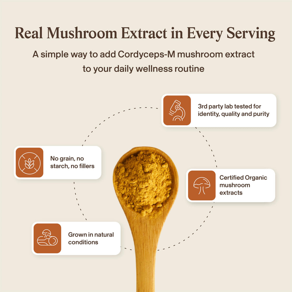 Real Mushrooms cápsula abierta mostrando contenido puro y limpio