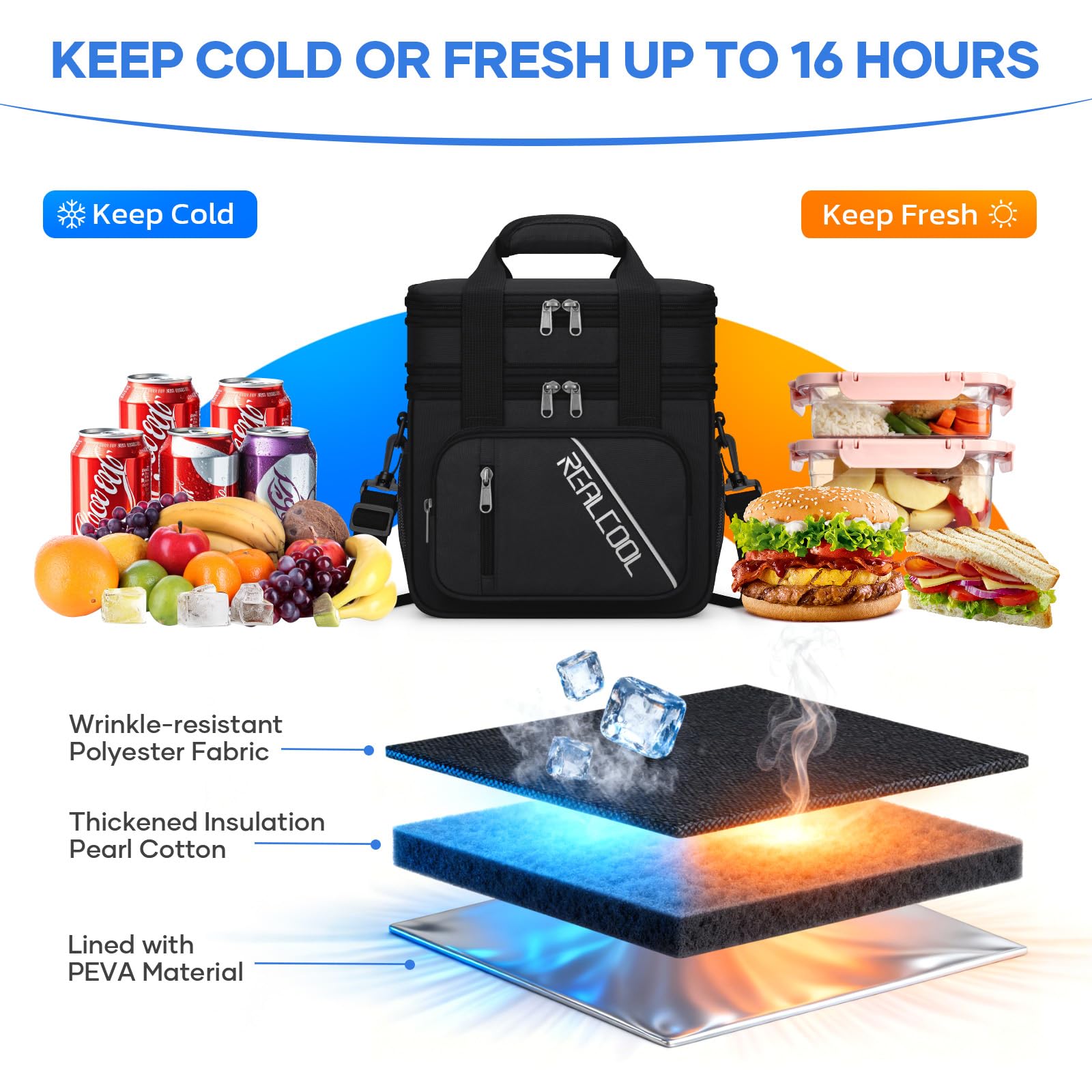 RealCool compartimento inferior con latas para gran capacidad