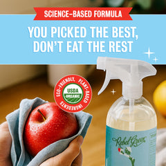 Rebel Green etiqueta con ingredientes y sello kosher para confianza
