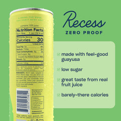 Recess opened can top view with bubbles highlighting refreshing fizz
