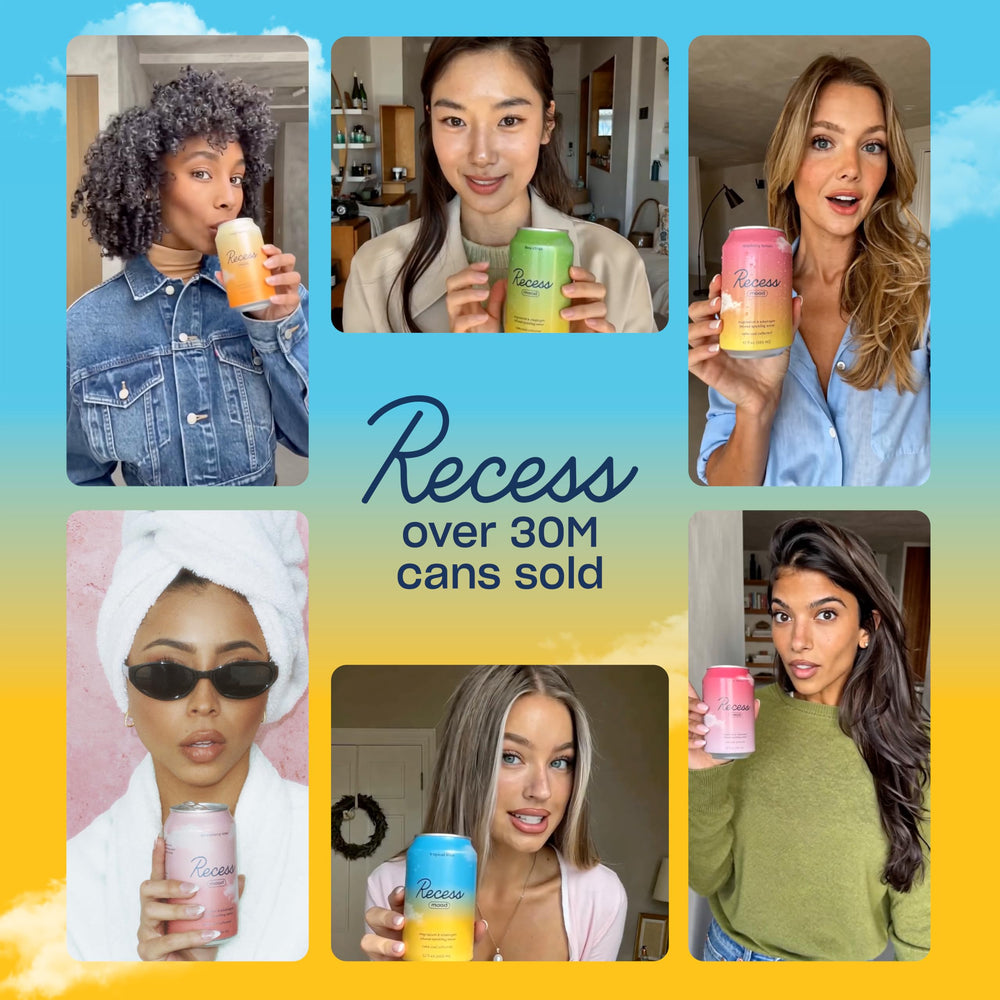 Recess Tropical Bliss etiqueta detalle de la lista de ingredientes funcionales