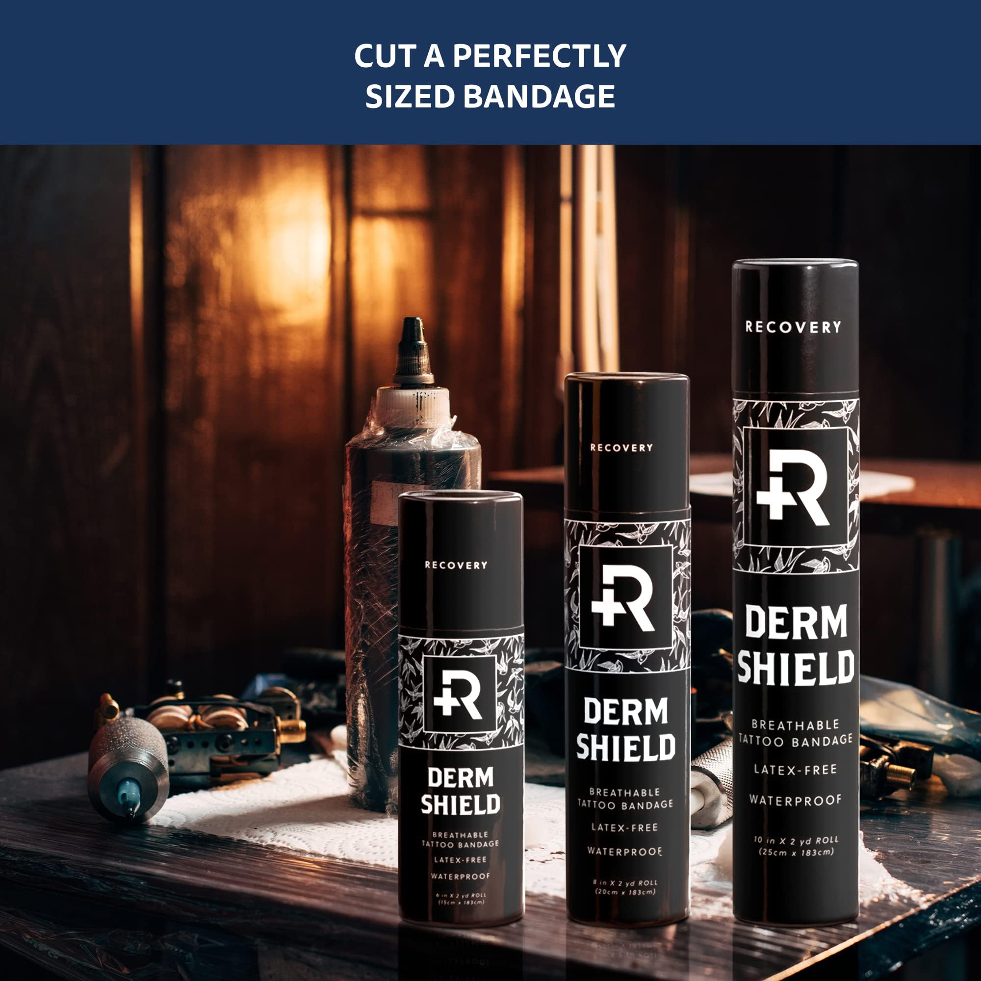 Recovery Aftercare parche en escena lifestyle protegiendo tatuaje durante actividad diaria