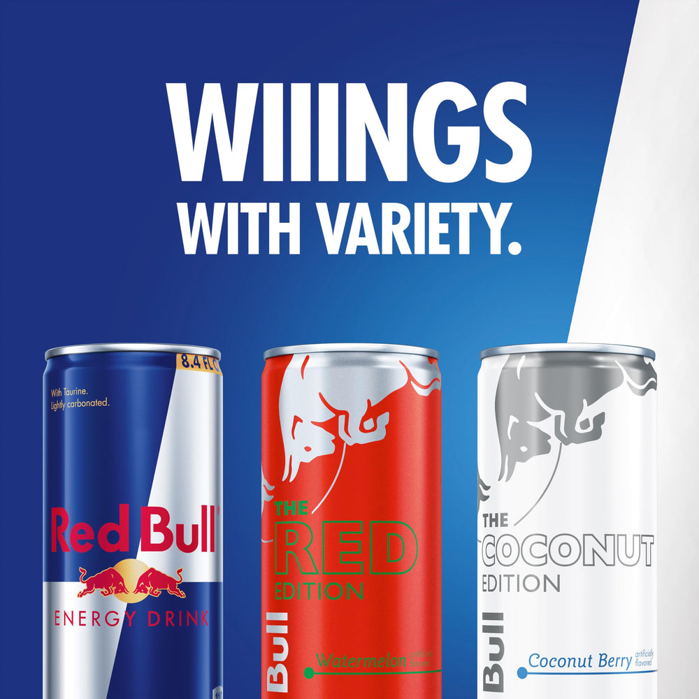 Red Bull etiqueta y lista de ingredientes para información transparente
