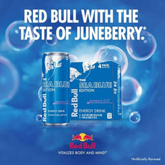 Detalle de la textura de la lata Red Bull Juneberry que destaca calidad del envase
