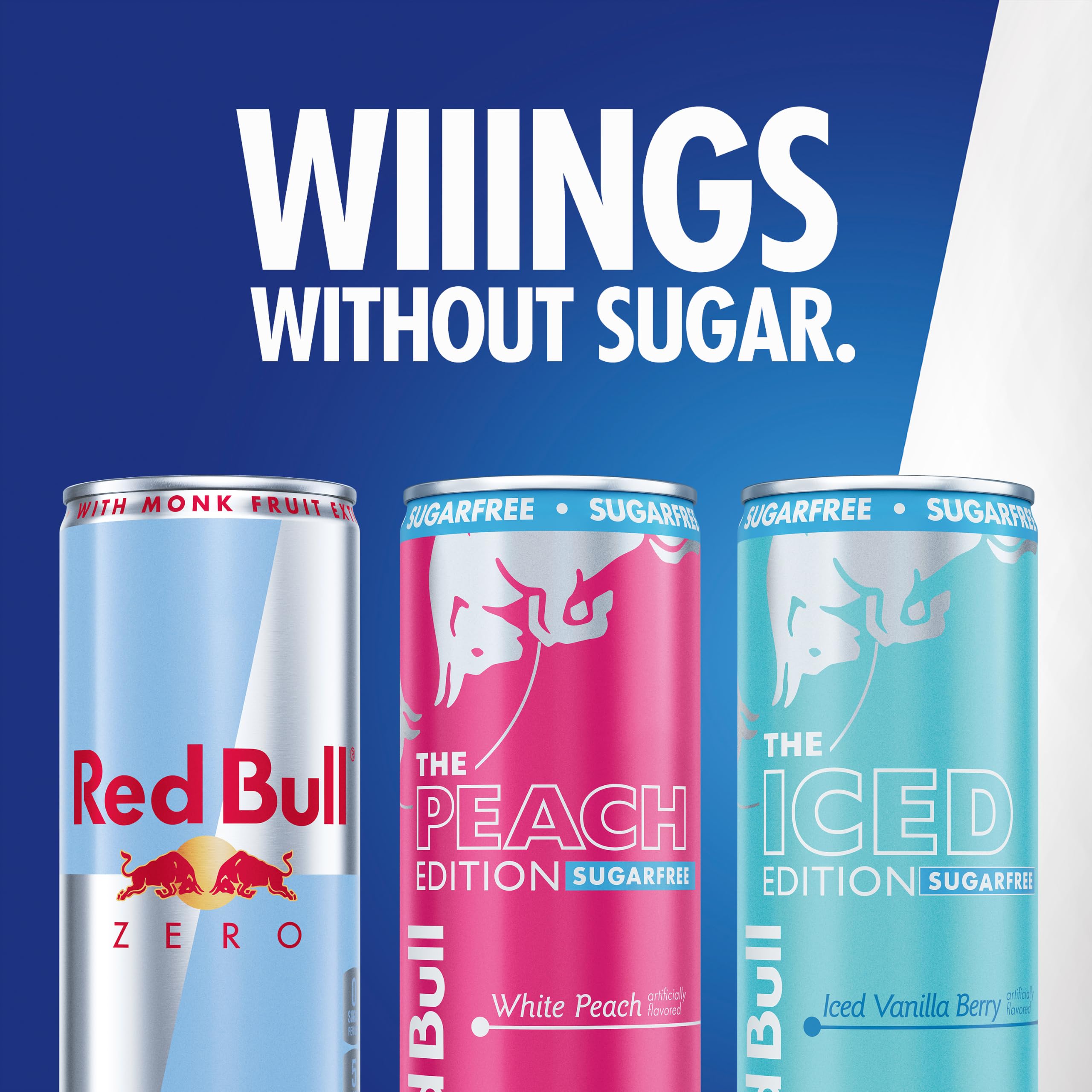 Red Bull etiqueta con ingredientes resaltando cafeína, taurina y vitaminas B