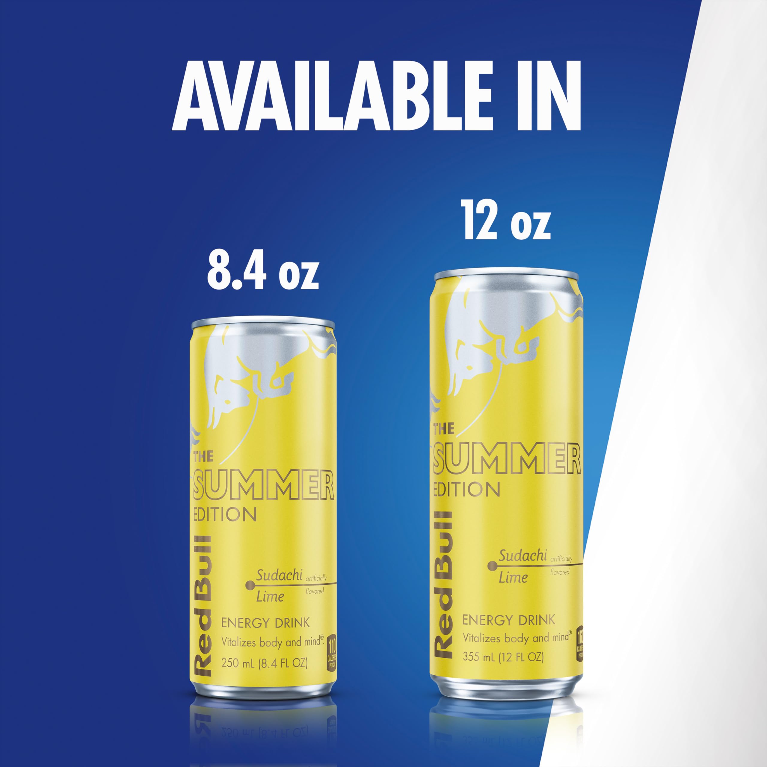 Red Bull Sudachi Lime lata en mano para comparar tamaño y transporte cómodo