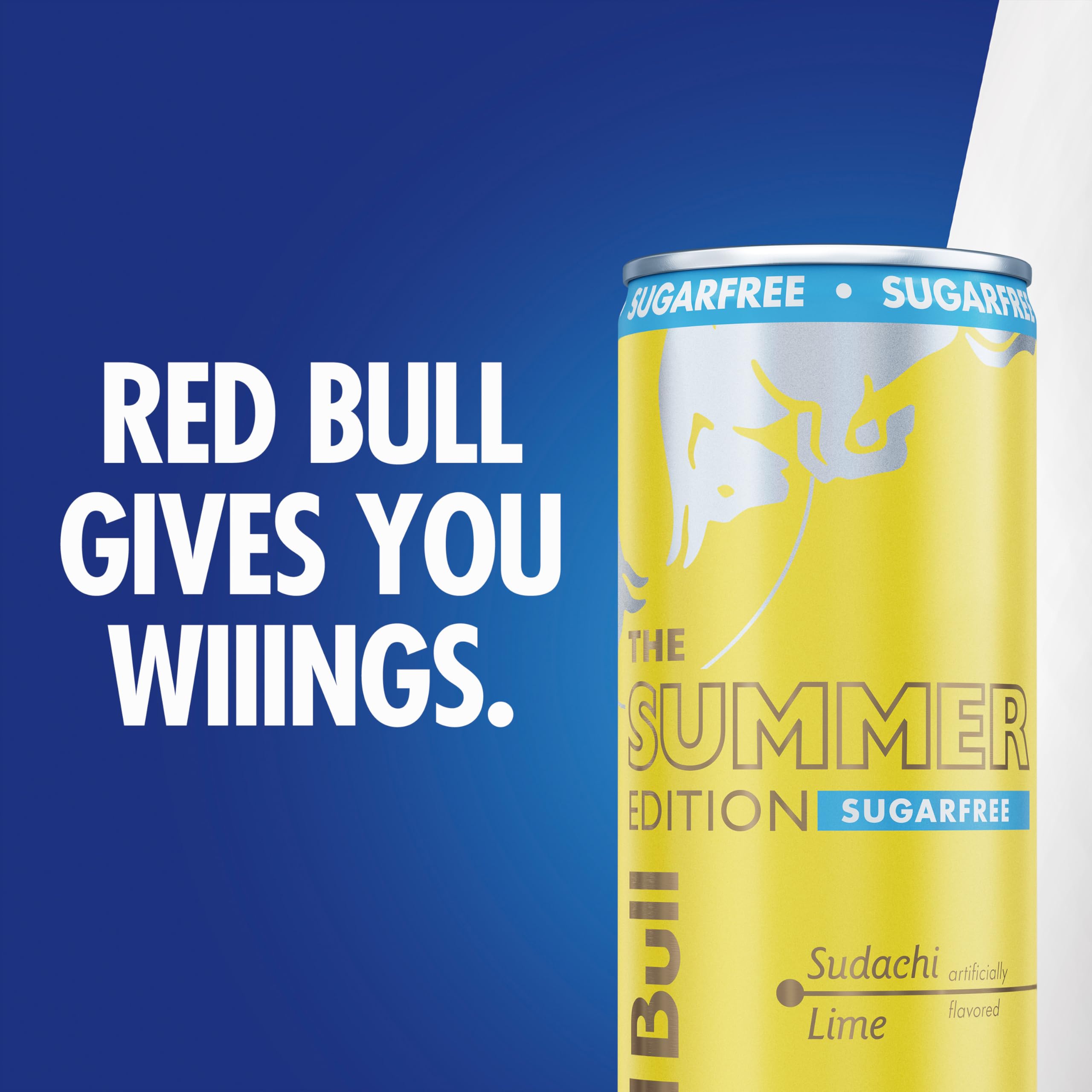 Hand holding Red Bull sugarfree Sudachi Lime can to show true size and on-the-go convenience