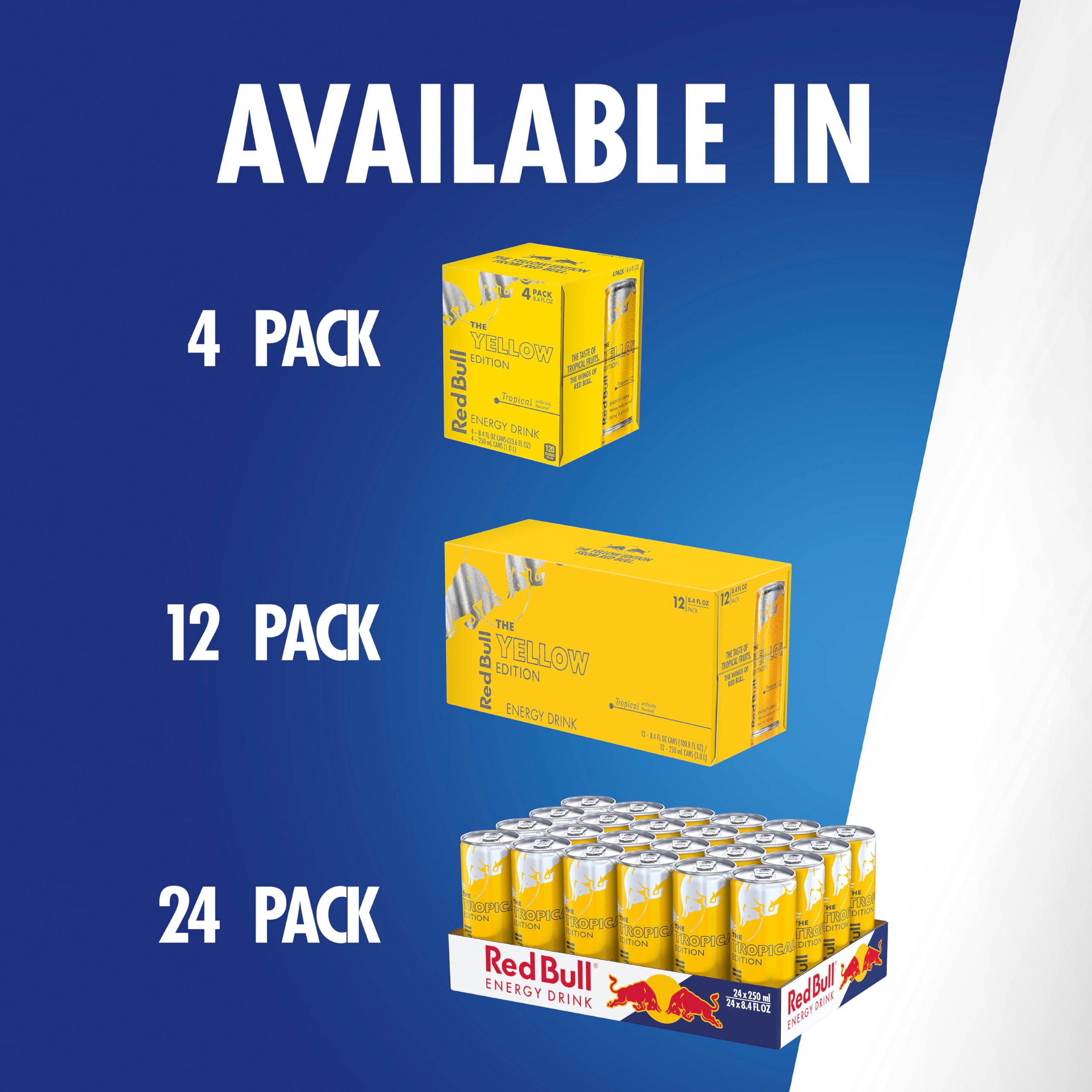 Red Bull Yellow Edition mocktail sin alcohol preparado con jugos frutales