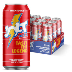 REDCON1 JOLT Cola lata frontal mostrando diseño retro y atractivo